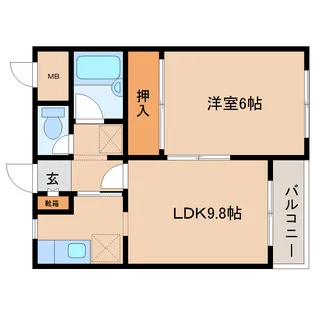 ロイヤルヒルズ木町I【1階】の間取り