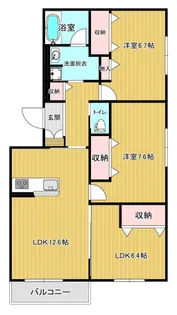 シャーメゾンハピネス南光台【2階】の間取り