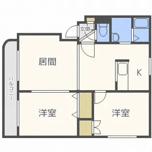 カサグランデ西野【2階】の間取り