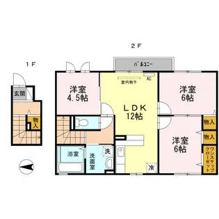コージーコート法善寺【2階】の間取り