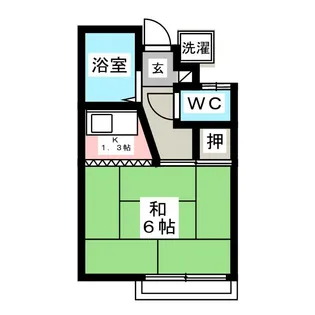山本コーポ【1階】の間取り