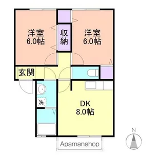 ロイヤルヒルズI【1階】の間取り