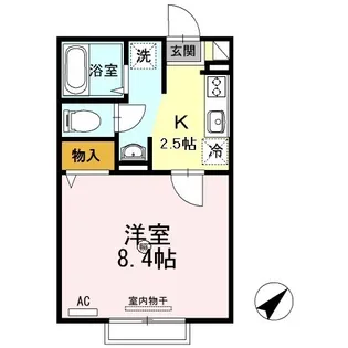 センターロード A棟【2階】の間取り