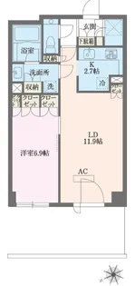 東京都港区麻布十番1【マンション】の間取り