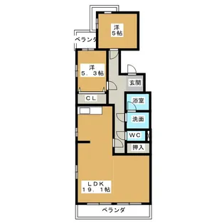 サンハイツ小幡【2階】の間取り
