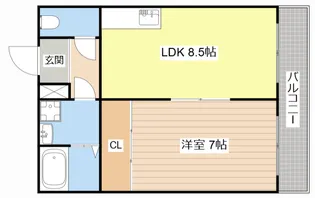 ブエナビスタ大津ウエスト【2階】の間取り