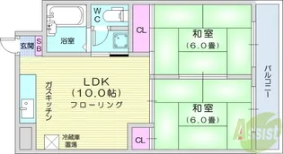 キャッスル305【2階】の間取り