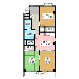 フォーシーズンA【3階】の間取り