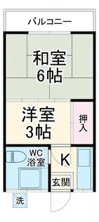 ハイツ山海【2階】の間取り
