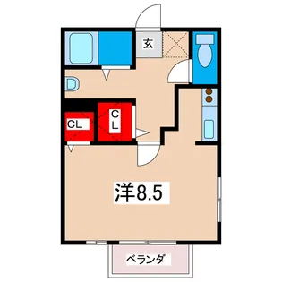 サウスト・クレール【1階】の間取り