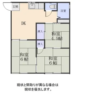 コーポ船江202号室【2階】の間取り