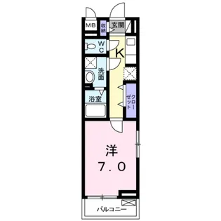 プリティ-堺【3階】の間取り