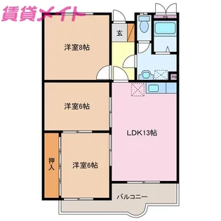 MEZON ASAHI【1階】の間取り