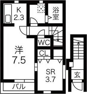 KINGDOMII【2階】の間取り