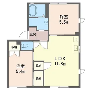 コーポ照木【1階】の間取り