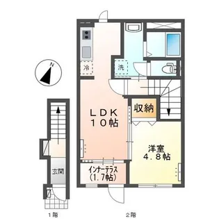 1LDKの間取り画像