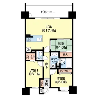 アクタス籠町グランミライ【5階】の間取り