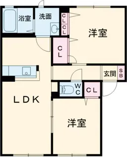 リブエールカーサ【1階】の間取り