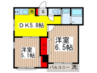 アイネプルメリア【1階】の間取り