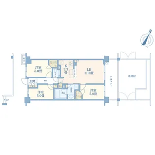 3LDKの間取り画像