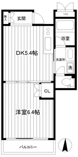 神奈川県横浜市神奈川区栗田谷【マンション】の間取り
