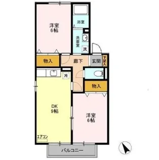 2DKの間取り画像