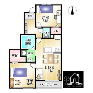 徳島県阿南市領家町本荘ケ内【アパート】の間取り