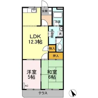 グリーンハイツ和泉【1階】の間取り