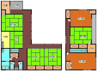 秋田県大仙市朝日町【一戸建】の間取り