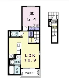 大阪府門真市三ツ島2【アパート】の間取り