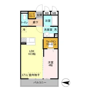 埼玉県越谷市レイクタウン5【アパート】の間取り