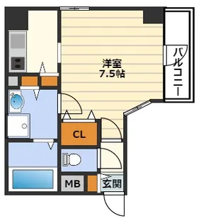 ジュネーゼグラン天満【7階】の間取り