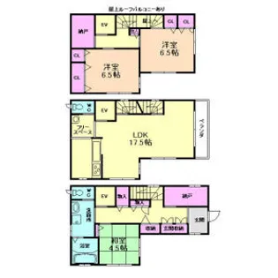 大阪府茨木市沢良宜西2【一戸建】の間取り