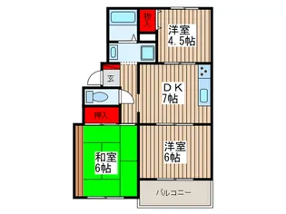 ヴァンベール大和田C【2階】の間取り
