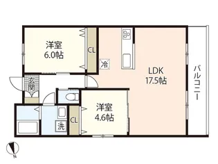 セブンプロート天応大浜【2階】の間取り