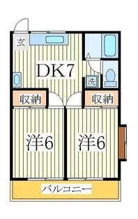 フラワーエステート【1階】の間取り