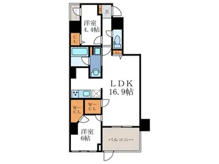 Mare京都一条【1階】の間取り