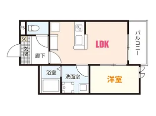 ALTAIR上安【1階】の間取り