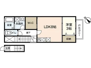 セブンプロート庚午中【2階】の間取り
