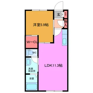 フローラヴィレッジK2【1階】の間取り