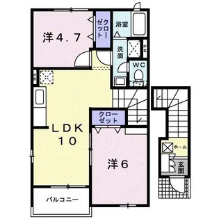 鹿児島県霧島市国分新町【アパート】の間取り