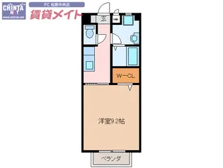 ユウェンタース【1階】の間取り