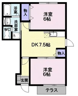 山形県東村山郡山辺町大字山辺【アパート】の間取り