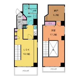 丸の内セントラルハイツの間取り