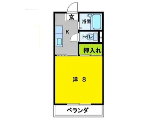 岐阜県岐阜市古市場【アパート】の間取り