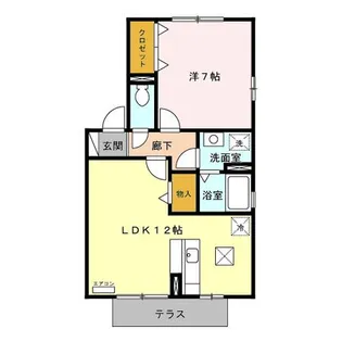 グランディハイツ I・II【1階】の間取り