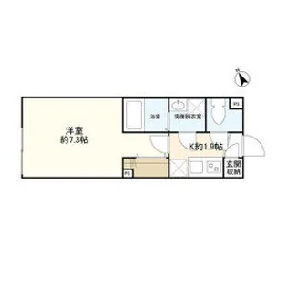 ウェルスクエアイズム世田谷用賀【1階】の間取り