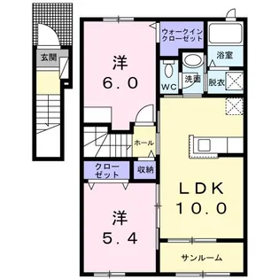 フェリオII【2階】の間取り