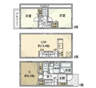 南六郷3丁目戸建の間取り