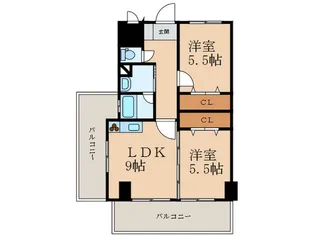 エスズ・イン南【3階】の間取り